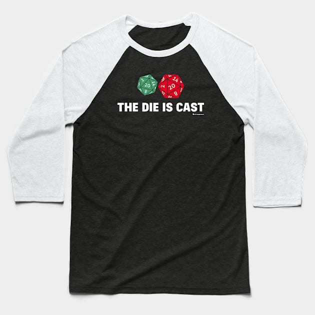 THE DIE IS CAST Baseball T-Shirt by officegeekshop